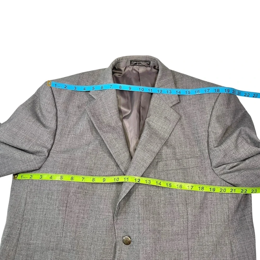 Meeting Street 44R Gray Blazer Two Button Lined Professional Dark Academia
